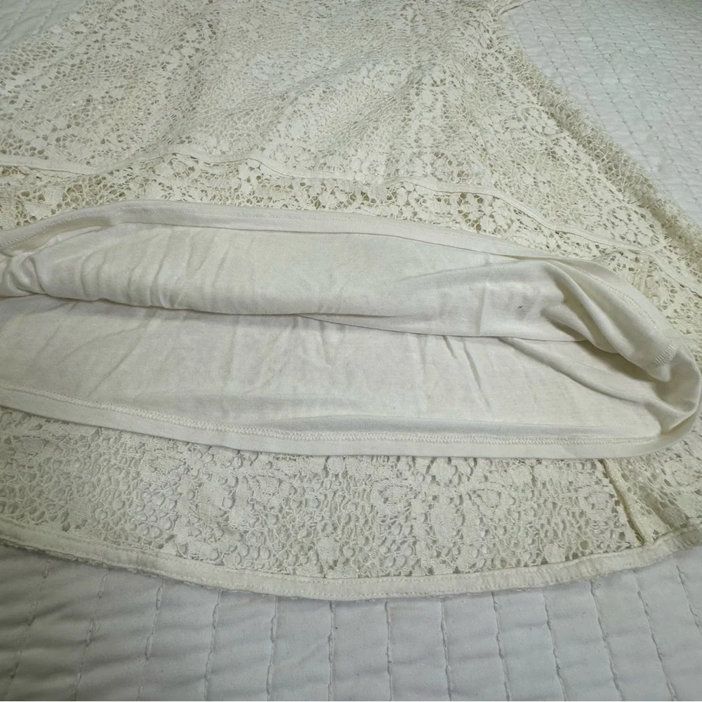 Free People Holy Mountain Mini
Floral Crochet Dress Ivory 
Cottagecore Coquette - Picture 7 of 13